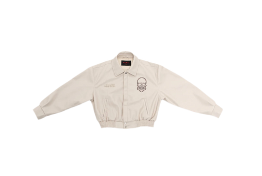 V2 Raw Steel Leather Jacket