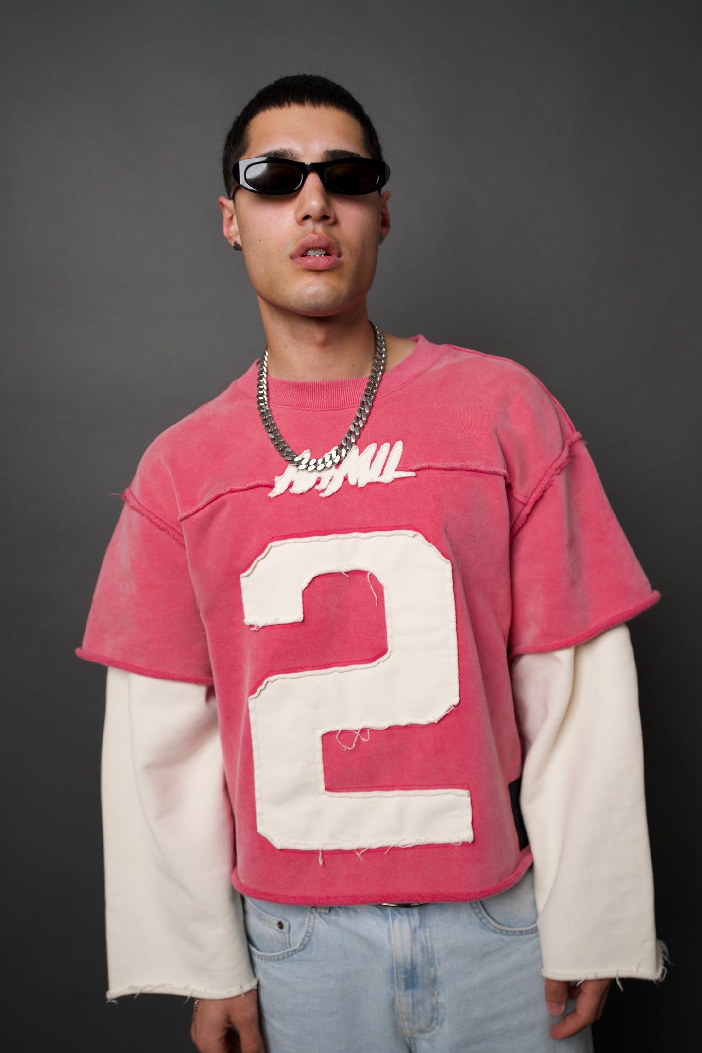 Vintage Pink 2 Tone Jumper