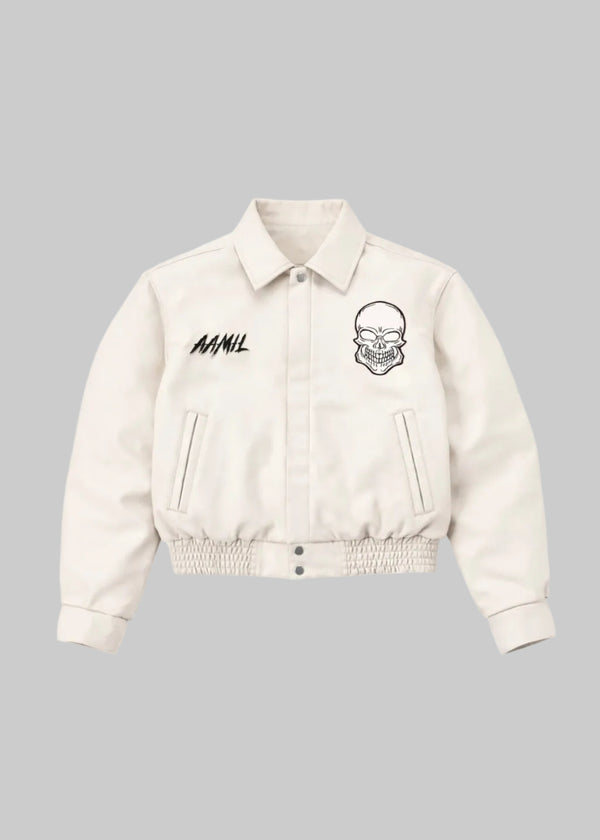 V2 Raw Steel Leather Jacket