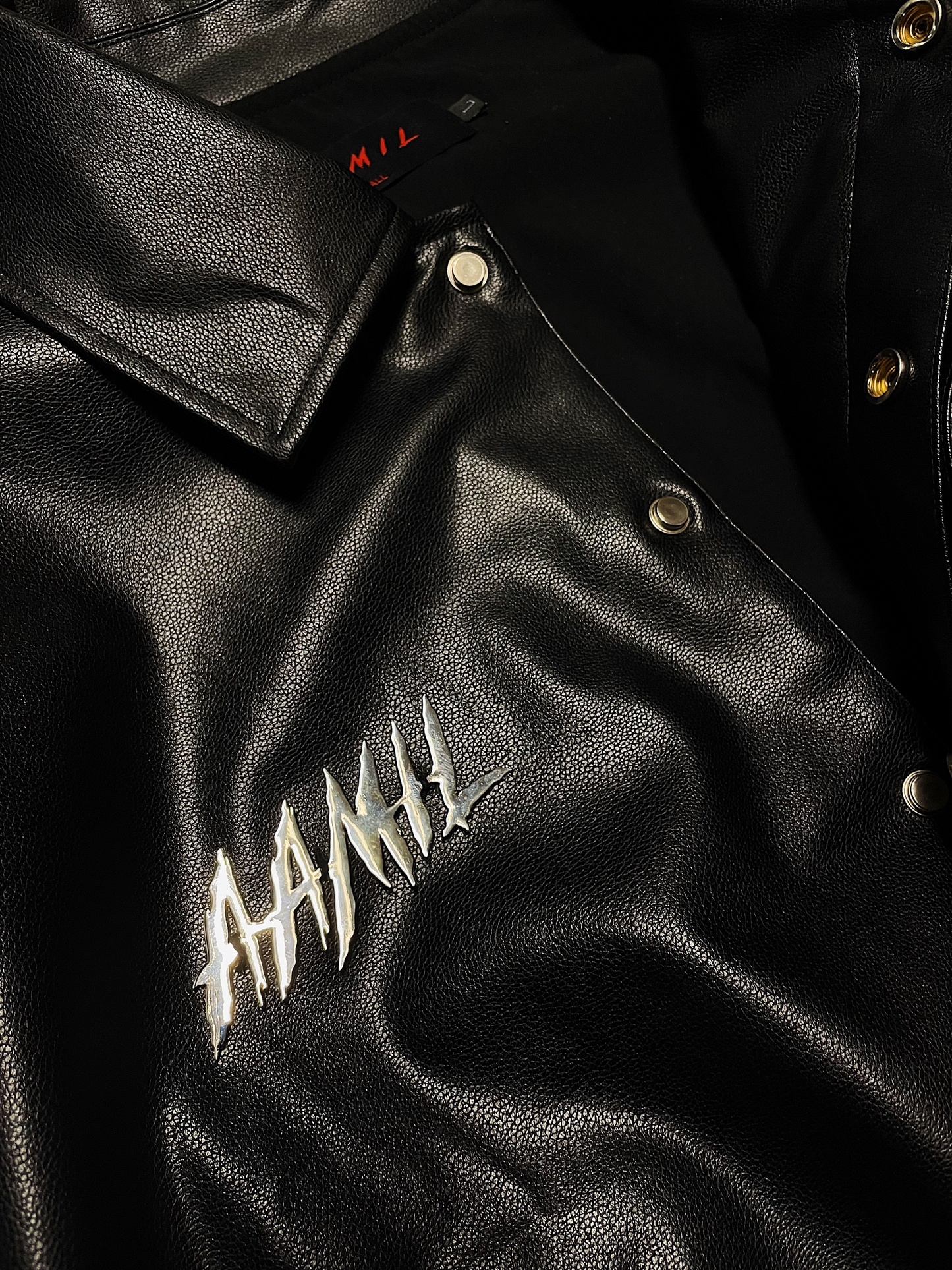 Raw Steel Leather Jacket