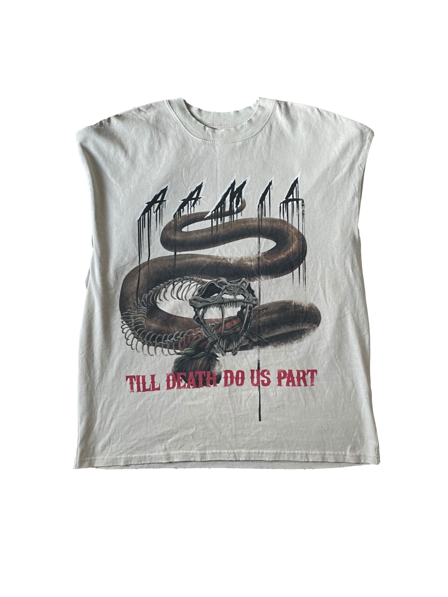 Sleeveless Till Death Tee (Cream)