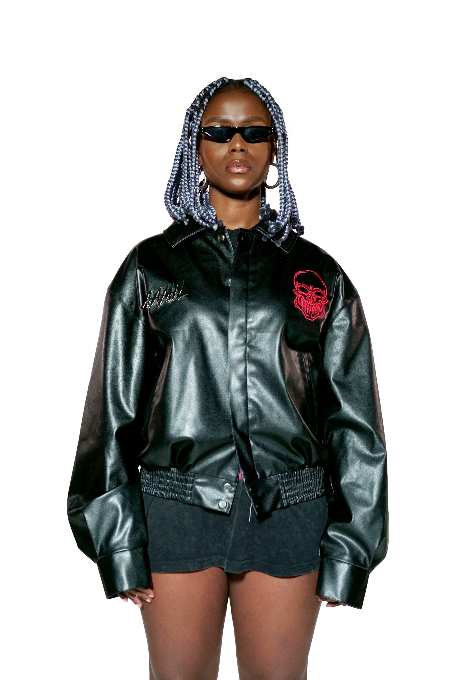 Raw Steel Leather Jacket