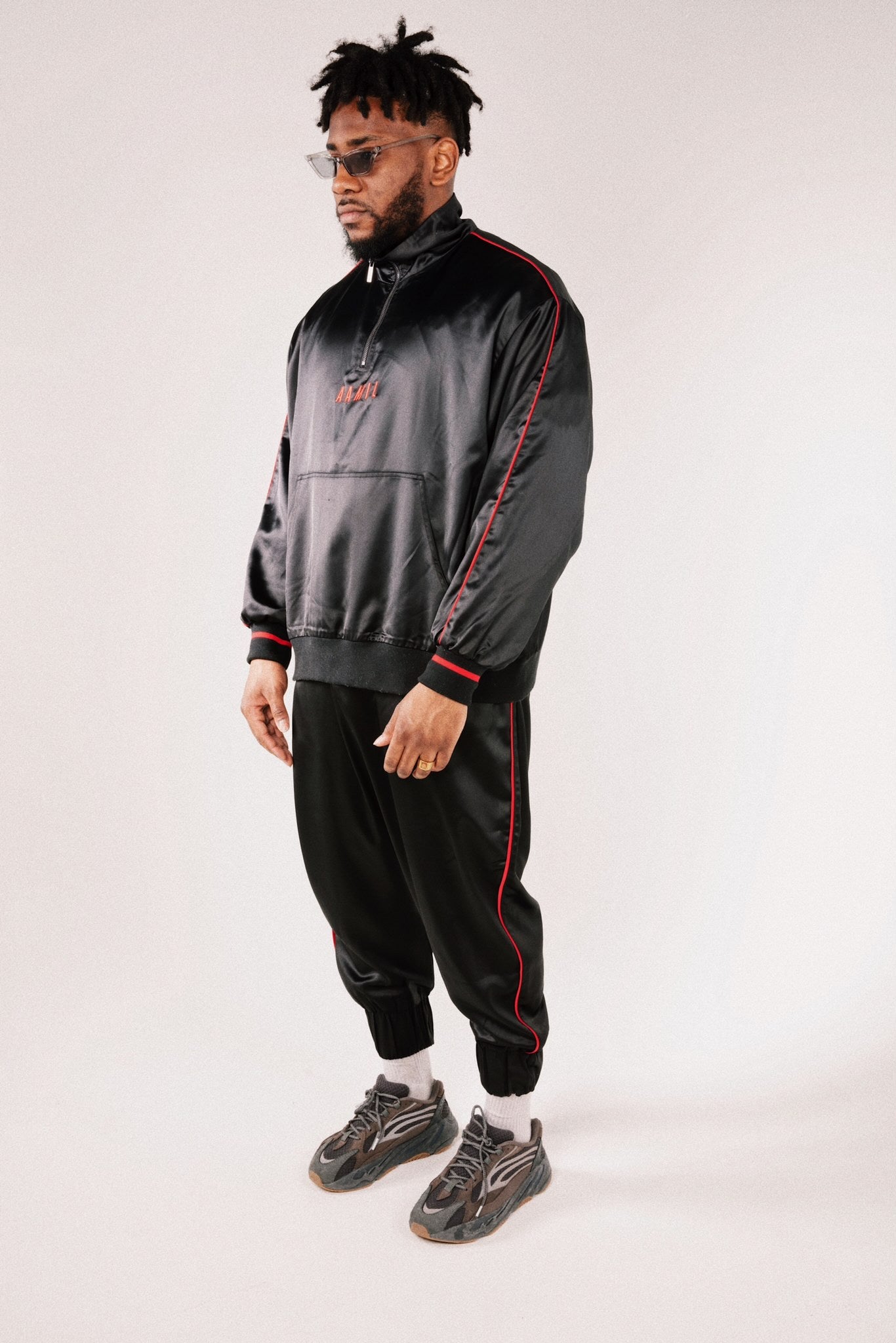 Male Sable Satin Track Pants