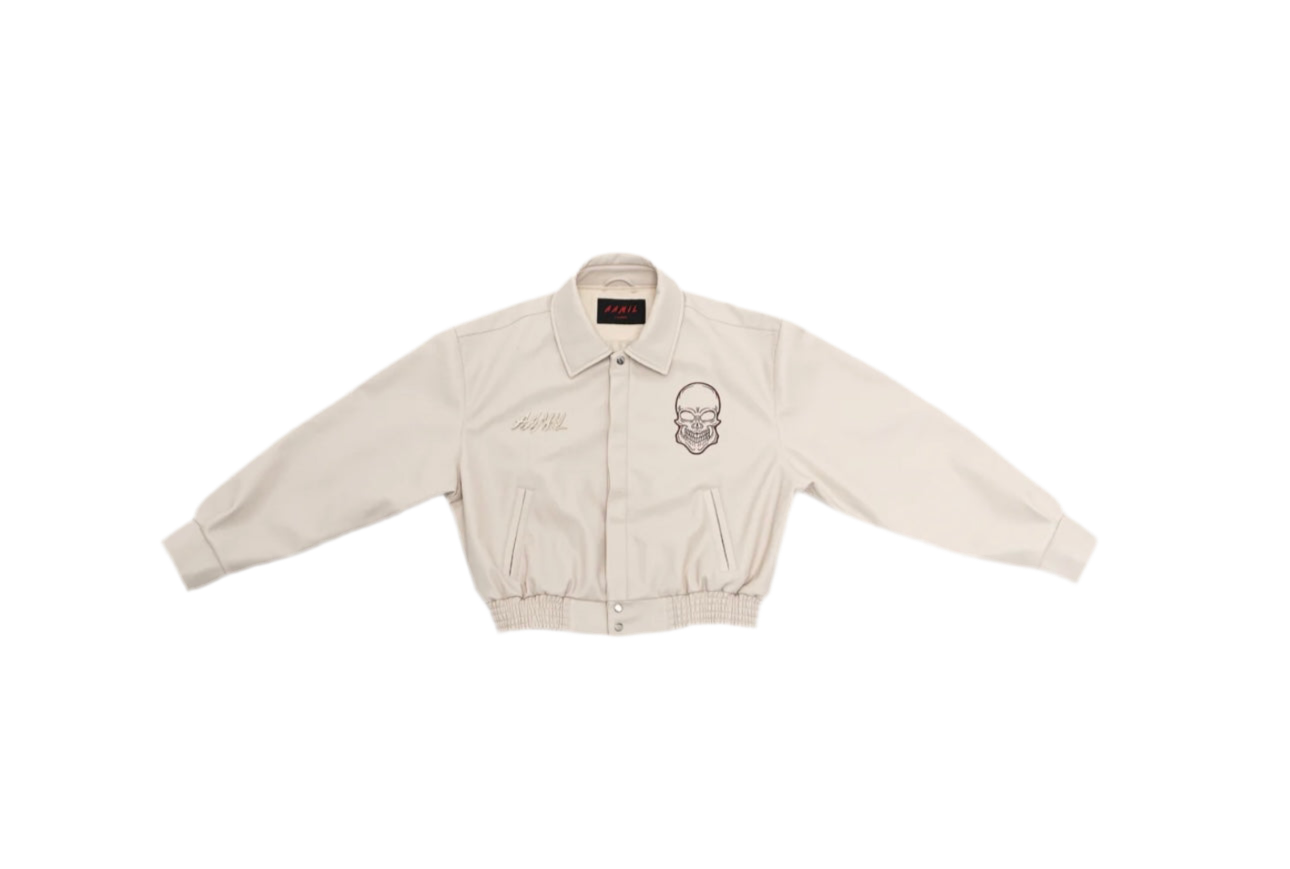 V2 Raw Steel Leather Jacket