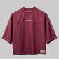 P/O/A Tee - Burgundy/White