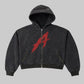 ‘A’ Rhinestone Zip Up