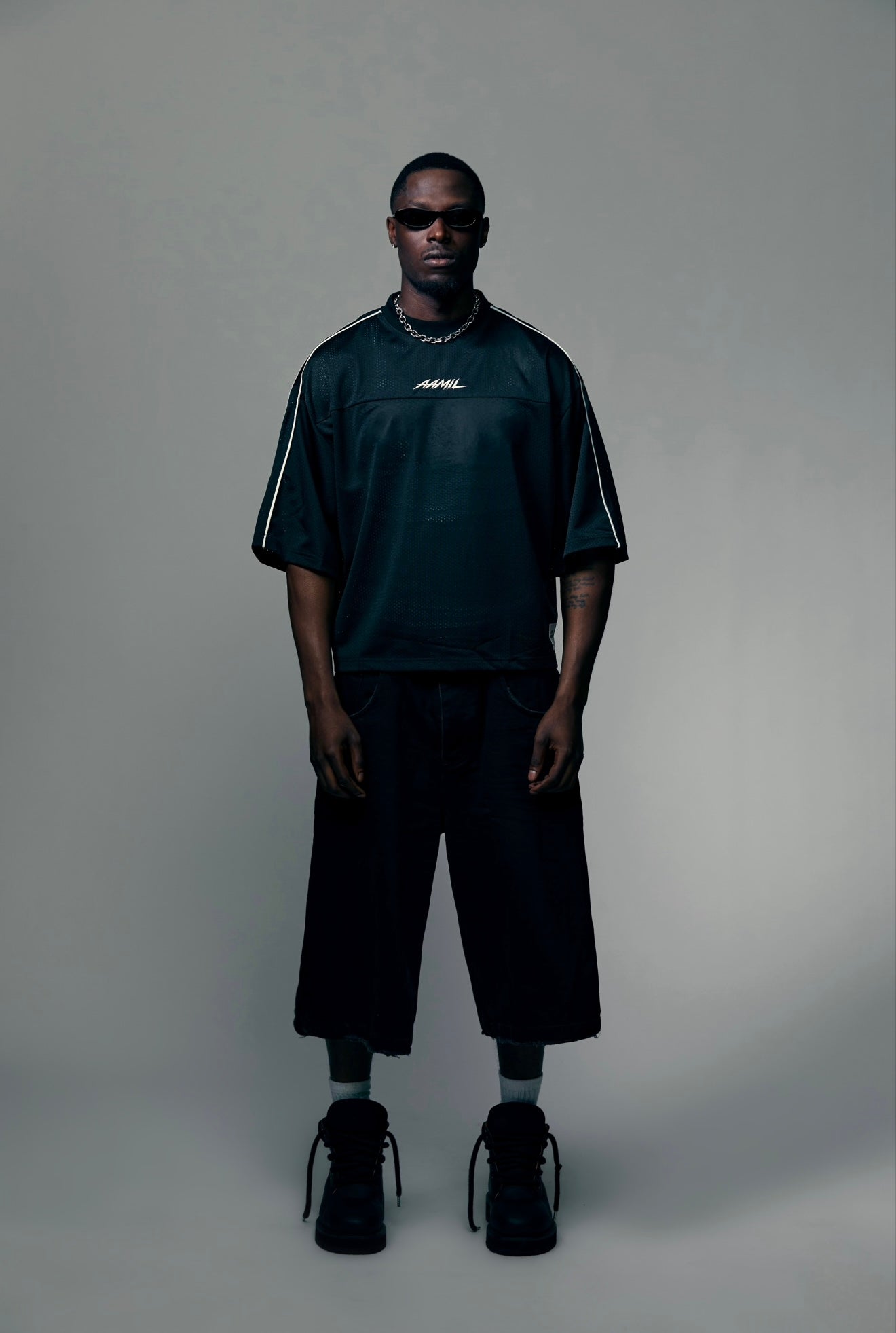 P/O/A Tee - Black/White
