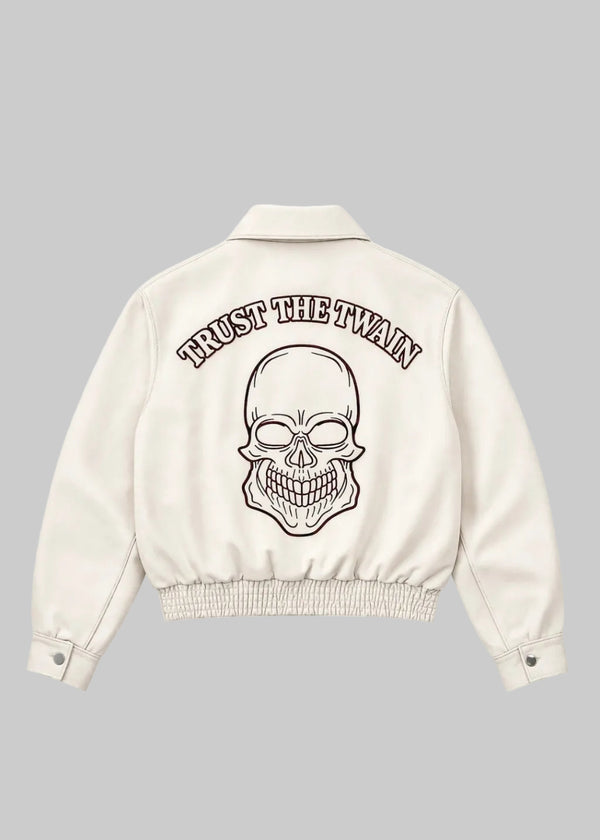 V2 Raw Steel Leather Jacket