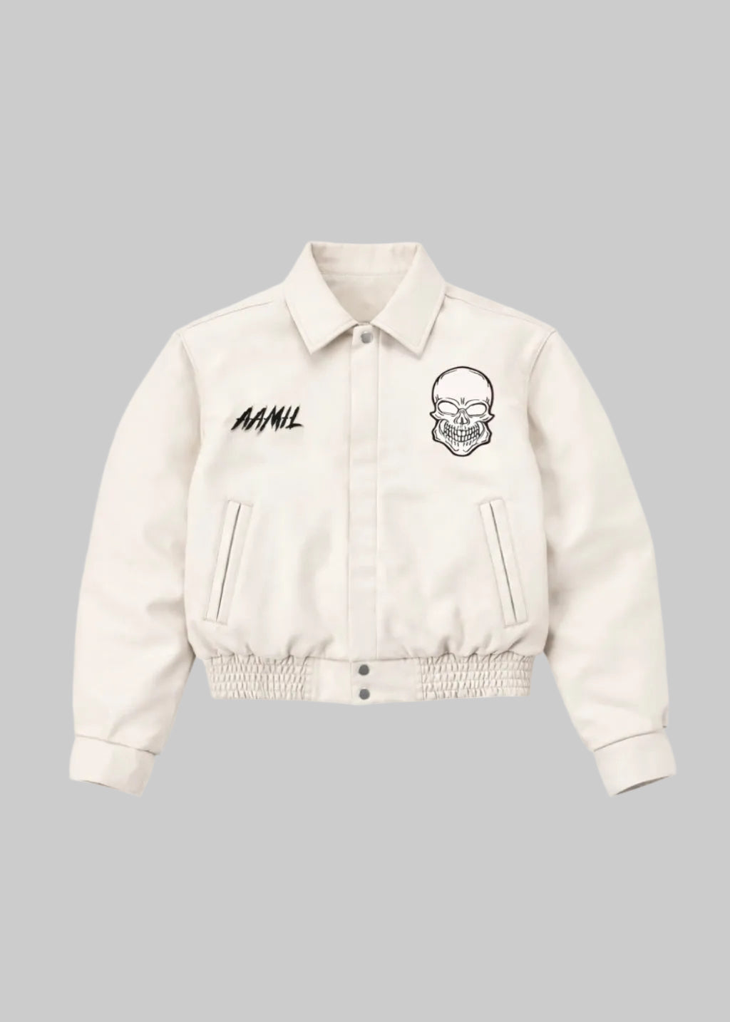 V2 Raw Steel Leather Jacket