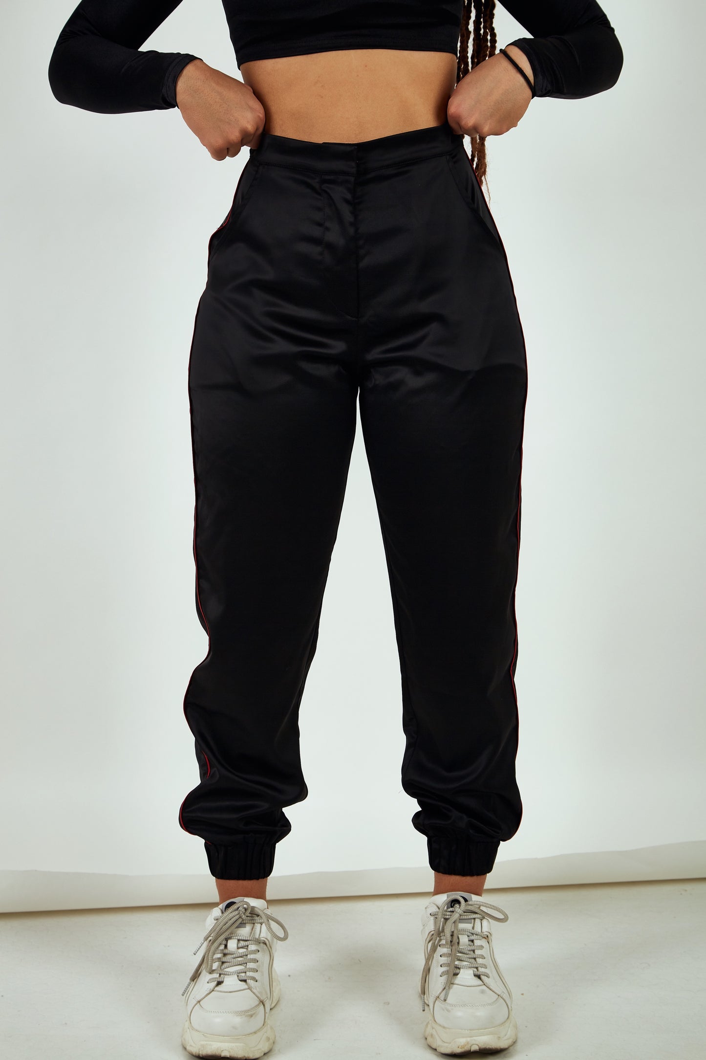 Female Sable Satin Track Pants