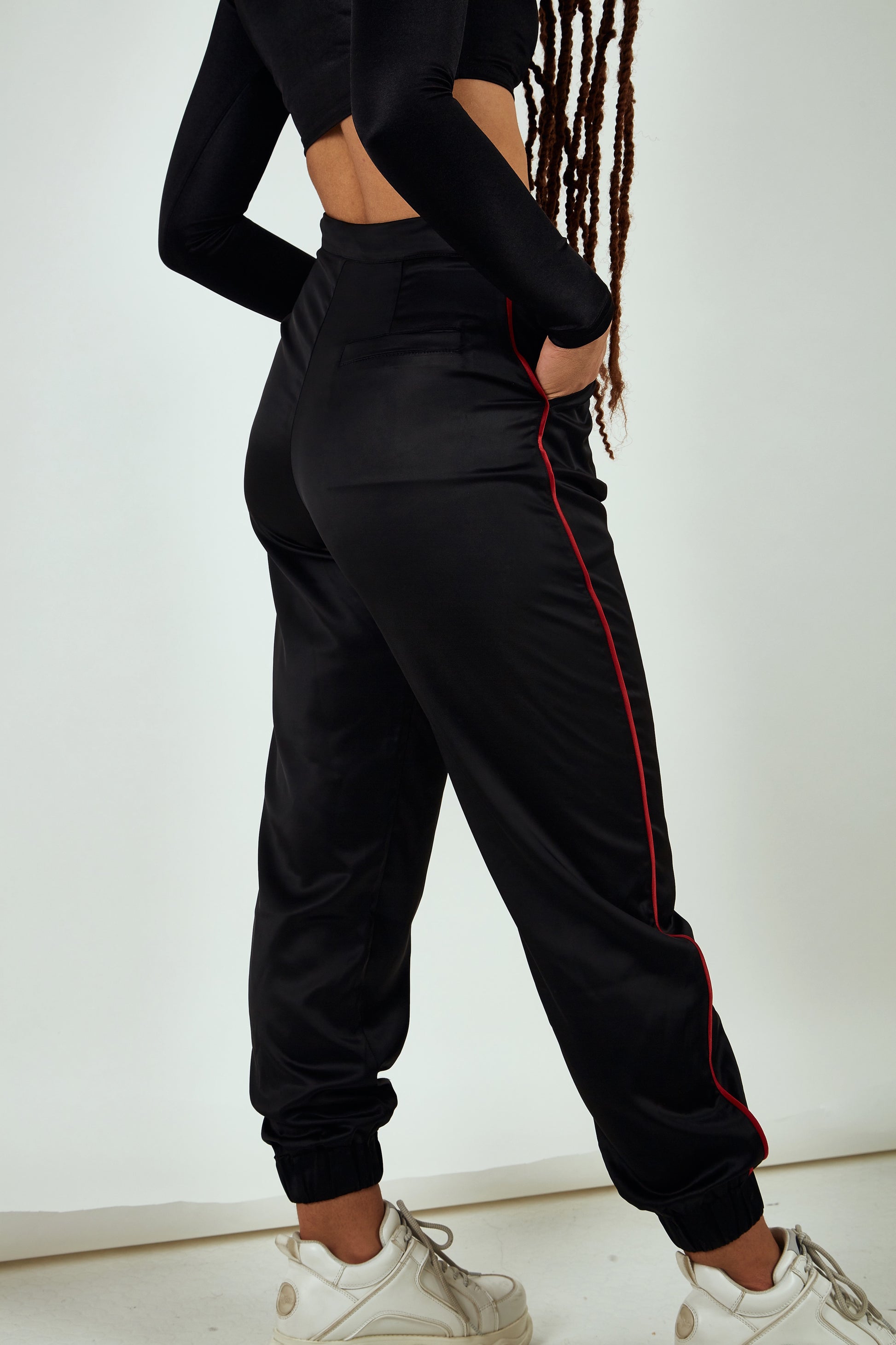Female Sable Satin Track Pants – AAMIL Clothing