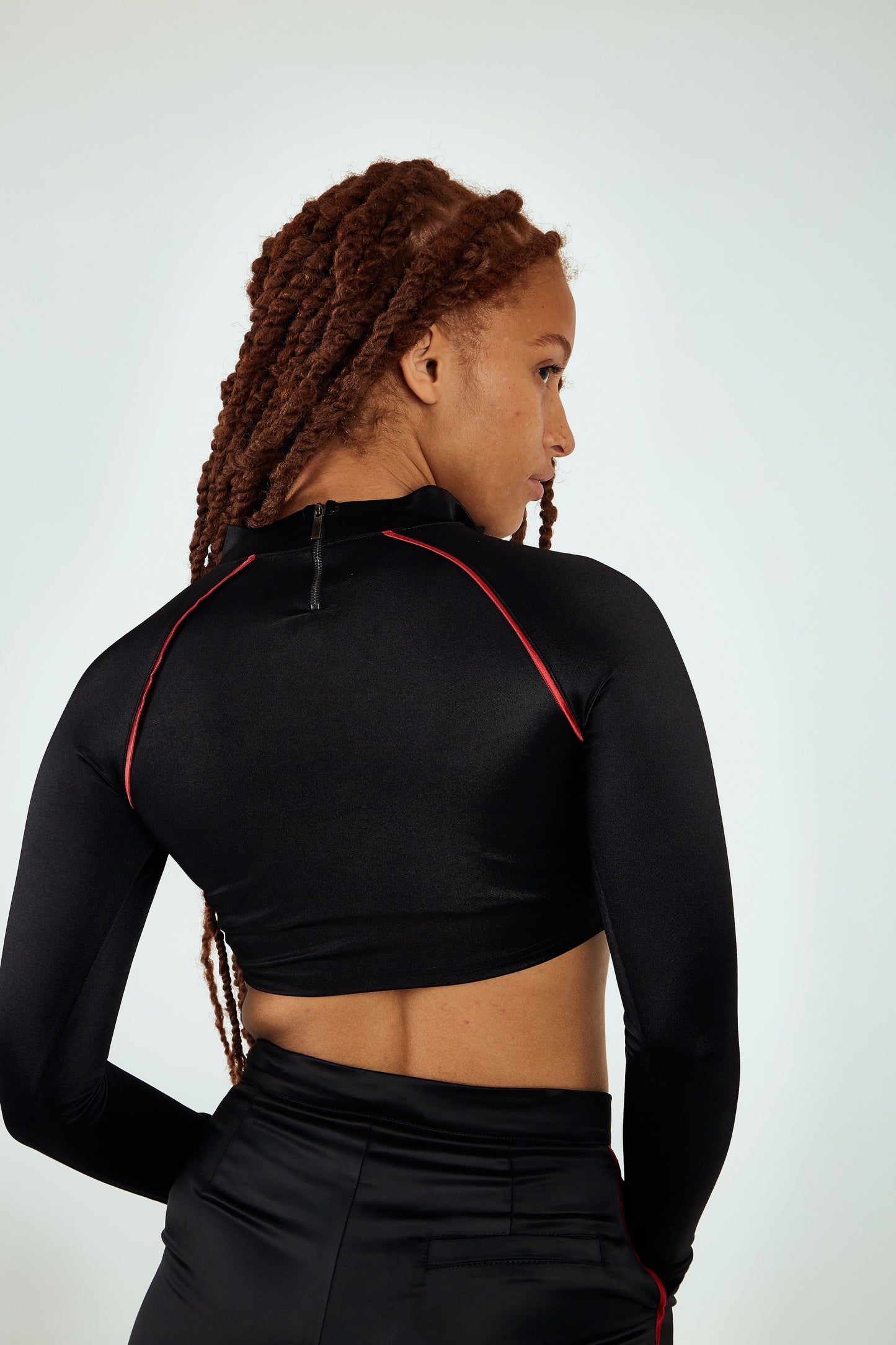 AAMIL Double-Zip Crop Top