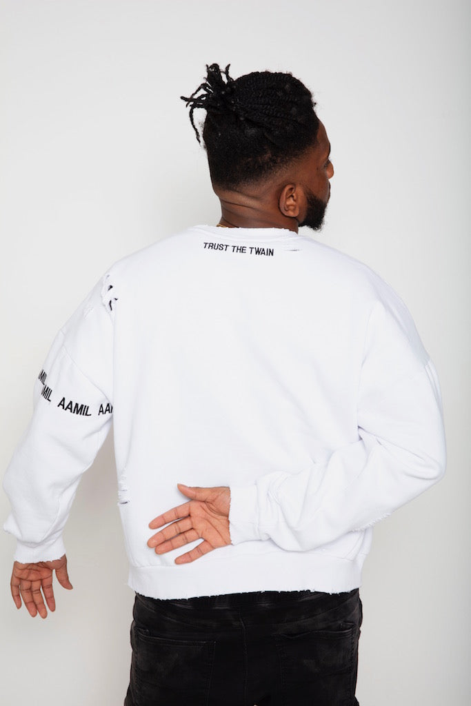 AAMIL®  White Extensions Jumper