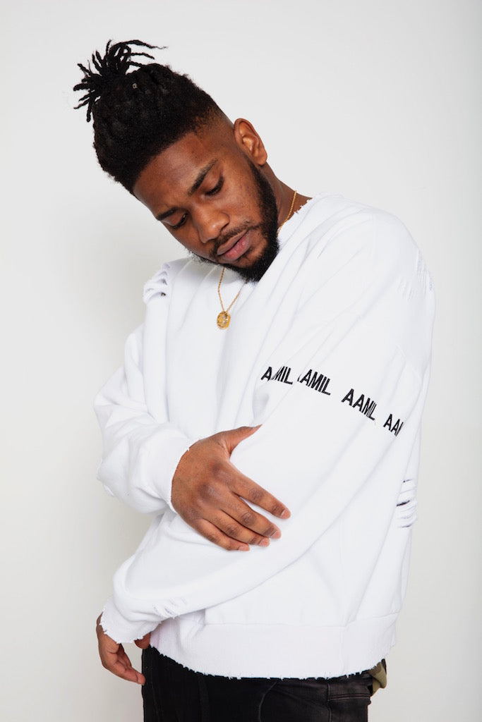 AAMIL®  White Extensions Jumper