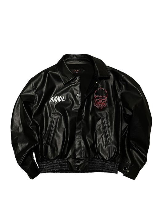Raw Steel Leather Jacket
