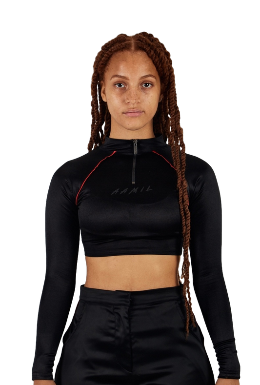 AAMIL Double-Zip Crop Top