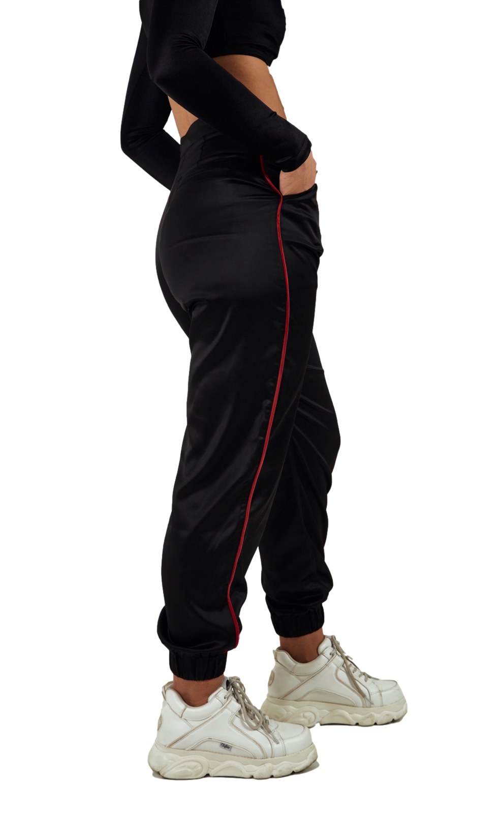 Female Sable Satin Track Pants