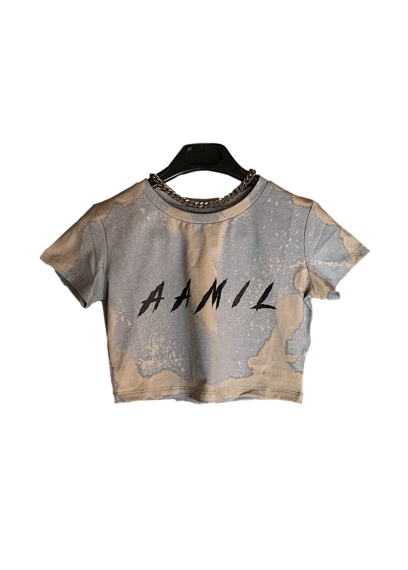 AAMIL Slim-Fit Crop Top (Bleached Shade)