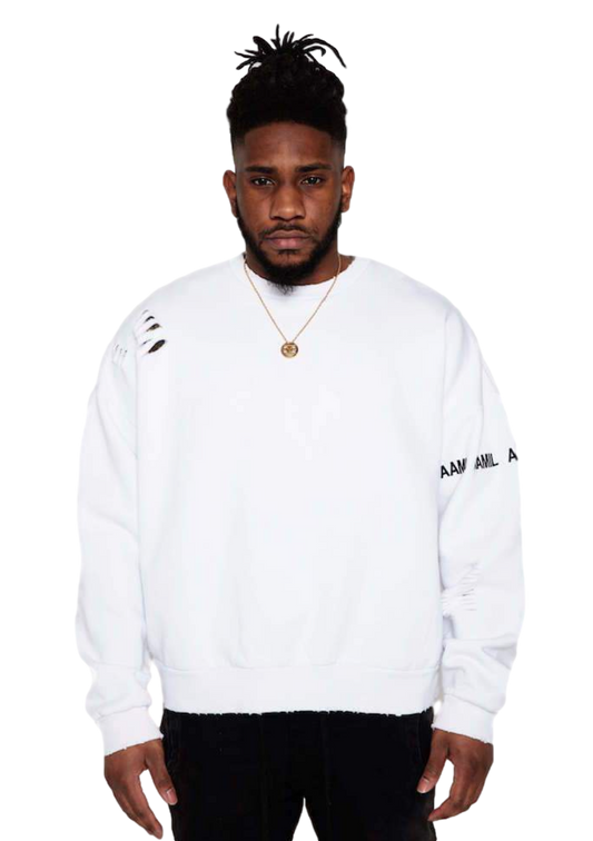 AAMIL®  White Extensions Jumper