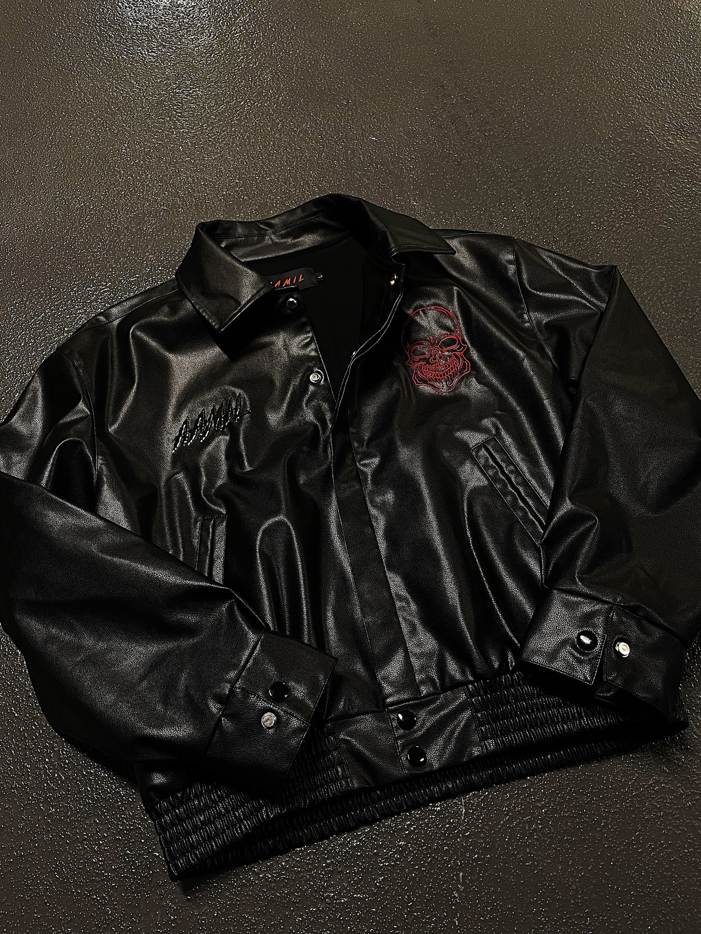 Raw Steel Leather Jacket