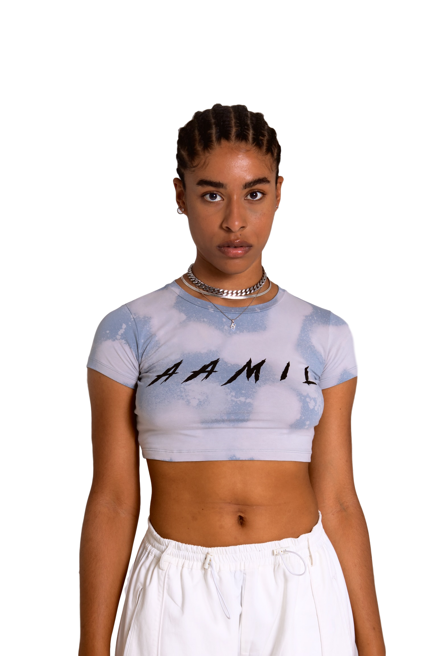 AAMIL Slim-Fit Crop Top (Bleached Shade)